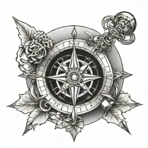 Compass In Weightlifting Theme