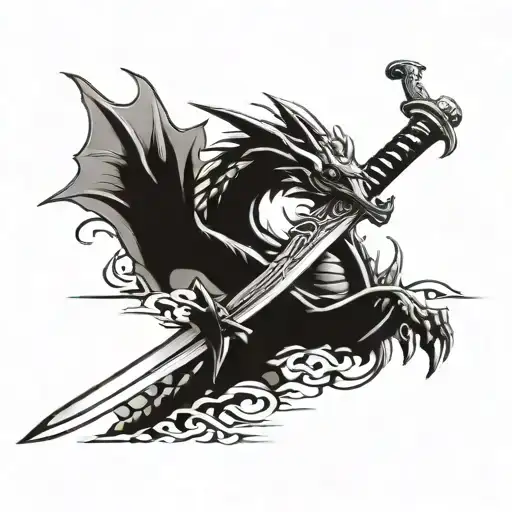 Dragon And Katana Sword