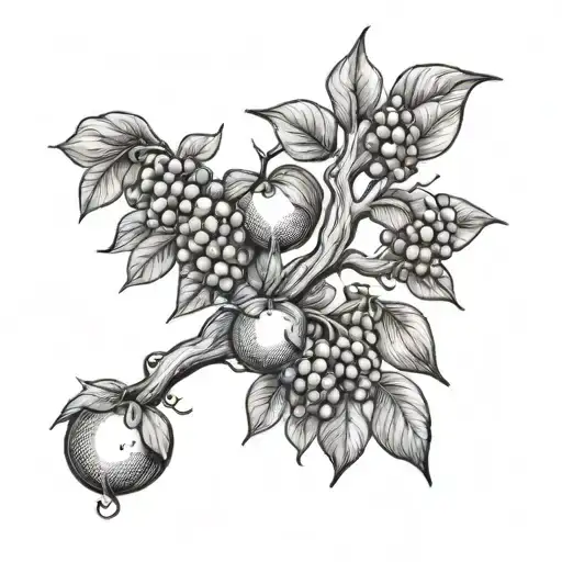 Tree And Fruits Are Smile