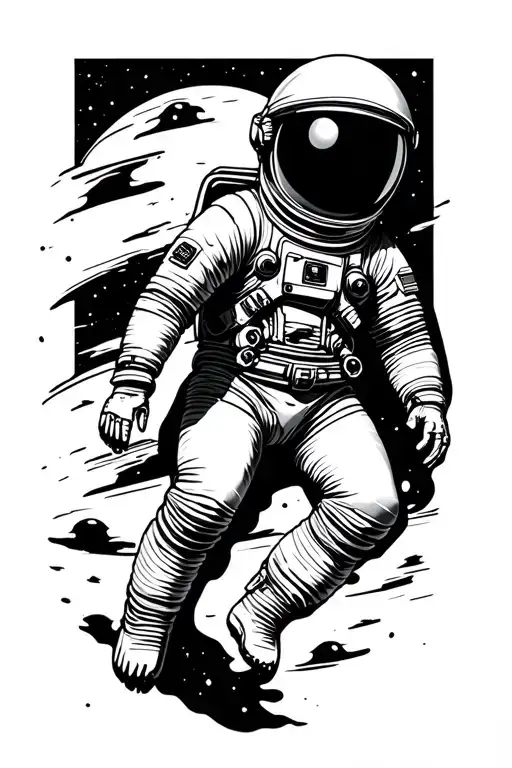 Astronaut Floating In Space