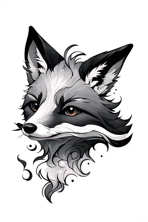 Cloud Shaped Like Illustration Of A Fox