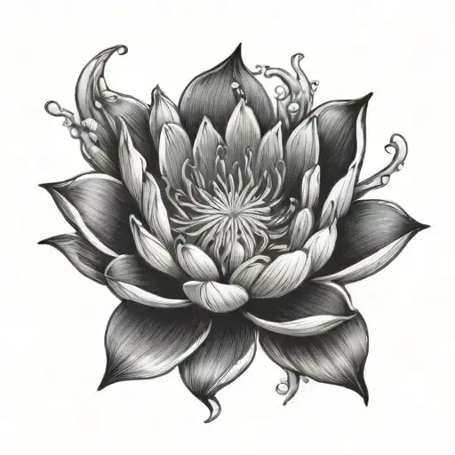 Water Lily Flower Name Rhys Logo
