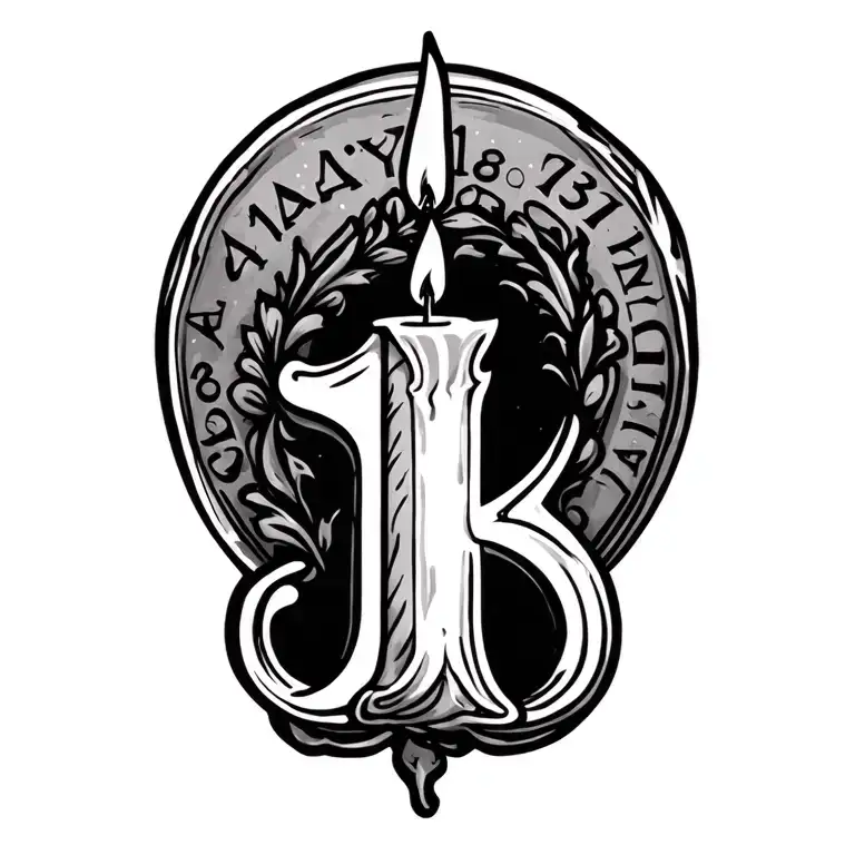 Roman Numbers Birthday Candle