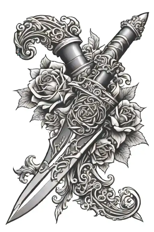 Elegant Dagger Wrapped