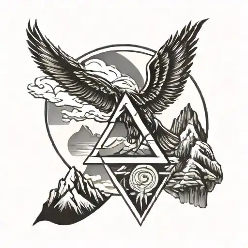 Trans Symbol With Something Spiritual And Mountains Maybe