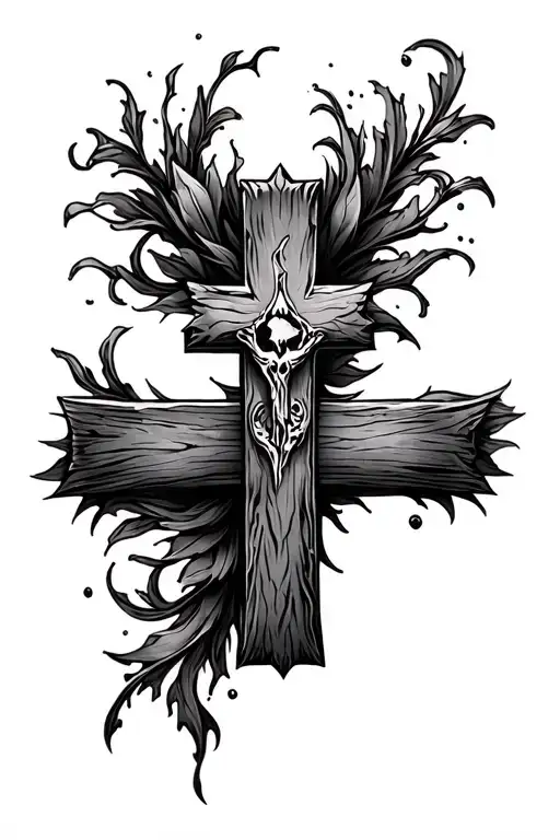 Plain Cross With Background