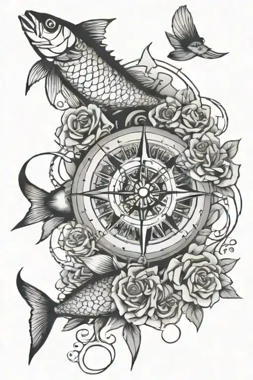 Compass Fish Hunting Roses