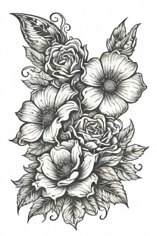 E Word Big & Flowers