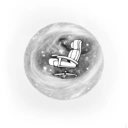 A Therapist's Chair Floating In A Galaxy