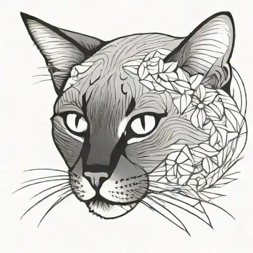 A Simple Fine Line Cat