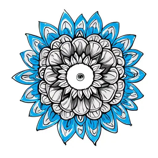 Mandala And Color Blue