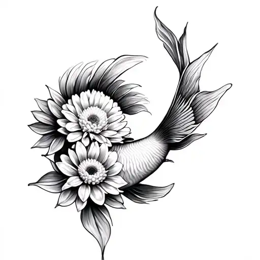 Chrysanthemum Koi Fish Transforming