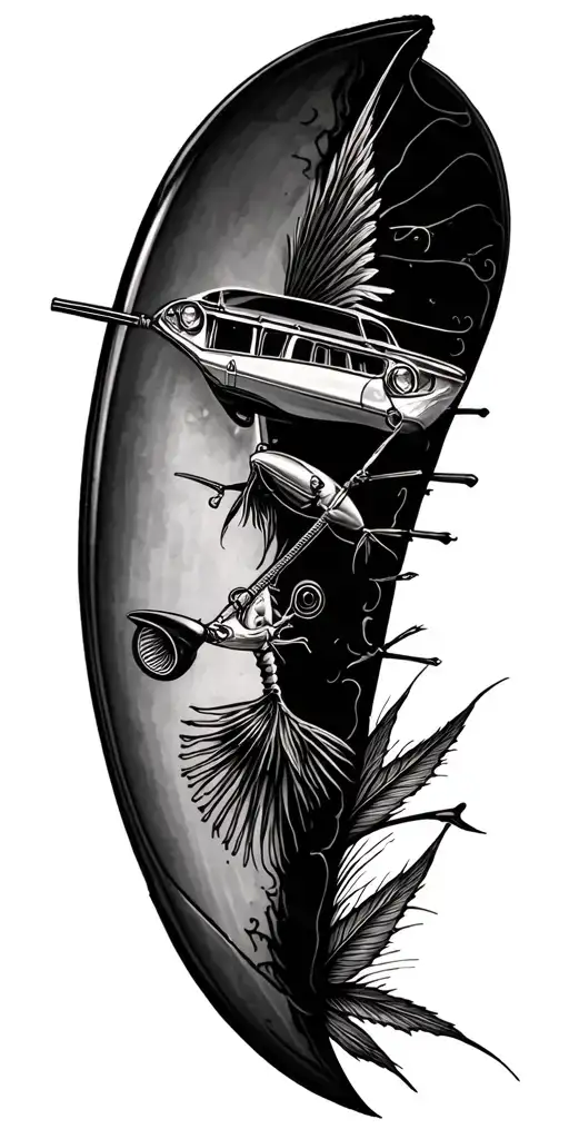Kombi Pickup With Fishing Elements Combined In A Single
