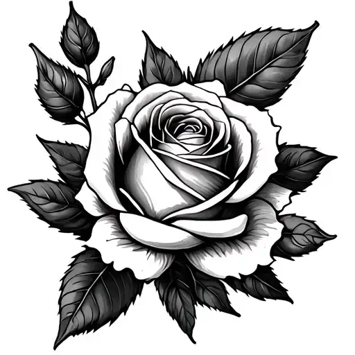 Olive Branch And Rose