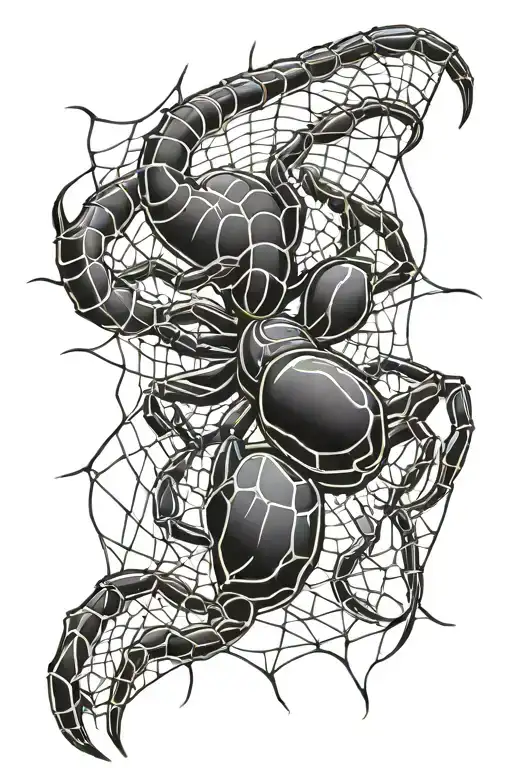 A Mixture Of Scorpion And Spider Web