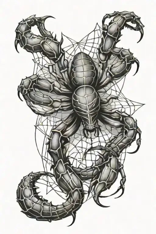 A Mixture Of Scorpion And Spider Web