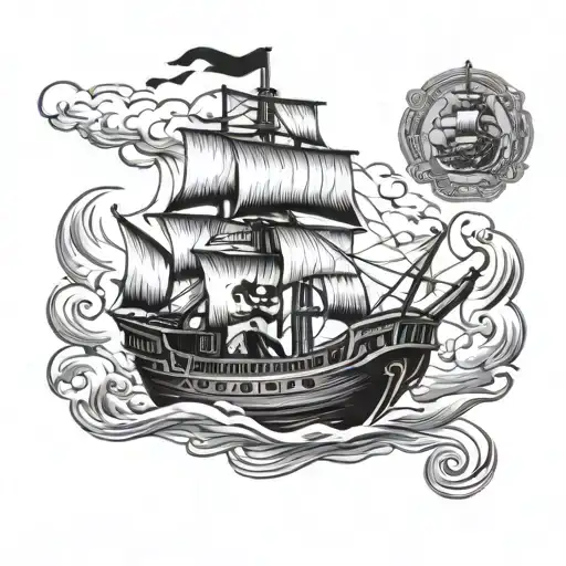 Luffy Pirate Ship Logo Boxing