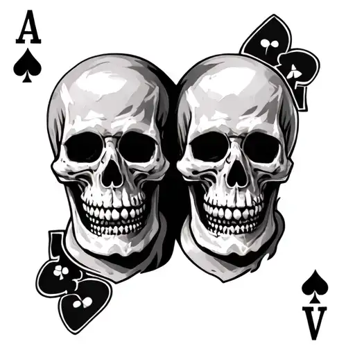 Double Face Skeleton Poker