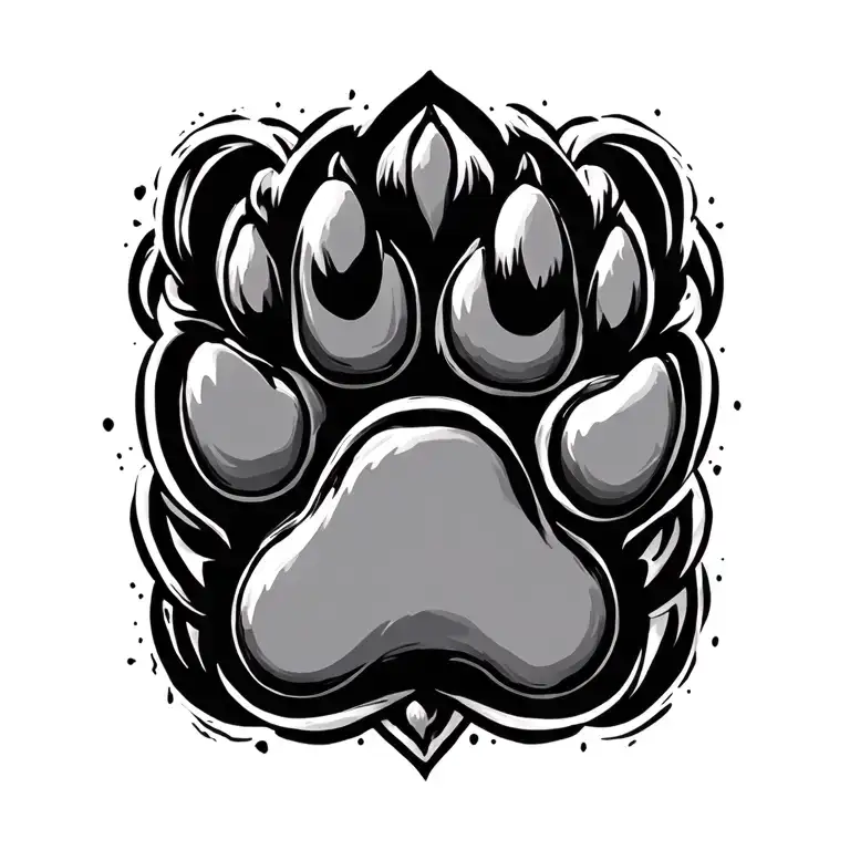 Paw Print Surrounded