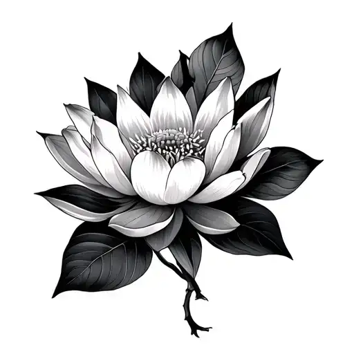 Lotus And Cherry Blossom