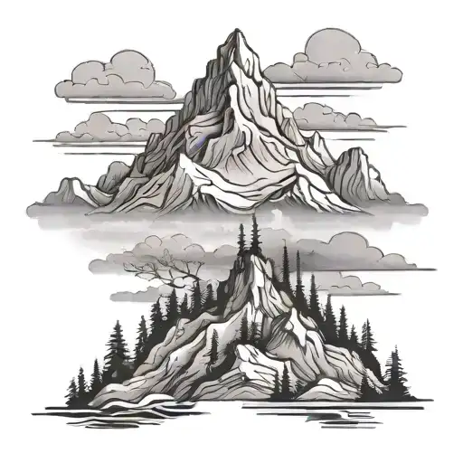 Mountain With Fog