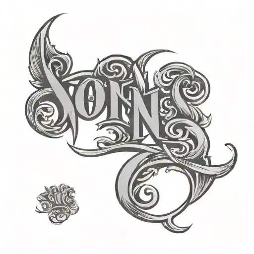 The Word Sons In A Simple Logo Style