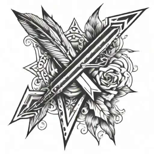 W With Arrow Through It