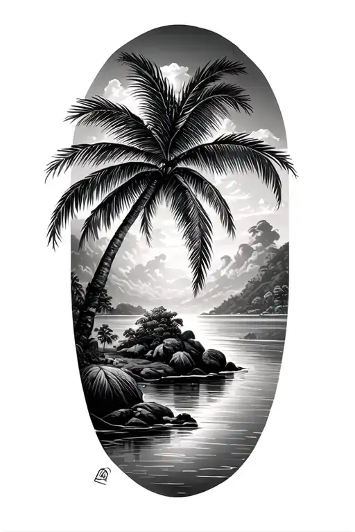 Palm Tree Island Landscape