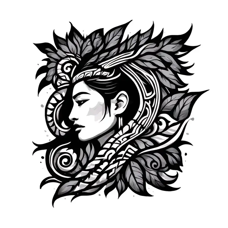 Filipino Tribal Tattoo Design Featuring
