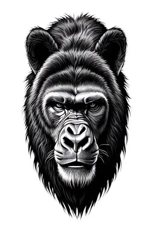 Lion Gorilla Wolf Head