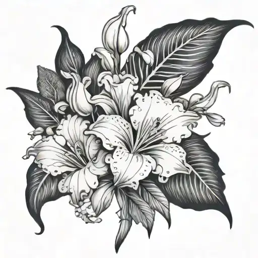 Carnation Lily Of The Valley Gladiolus And Morning Glory Flowers