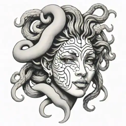 Medusa Head Tattoo Design