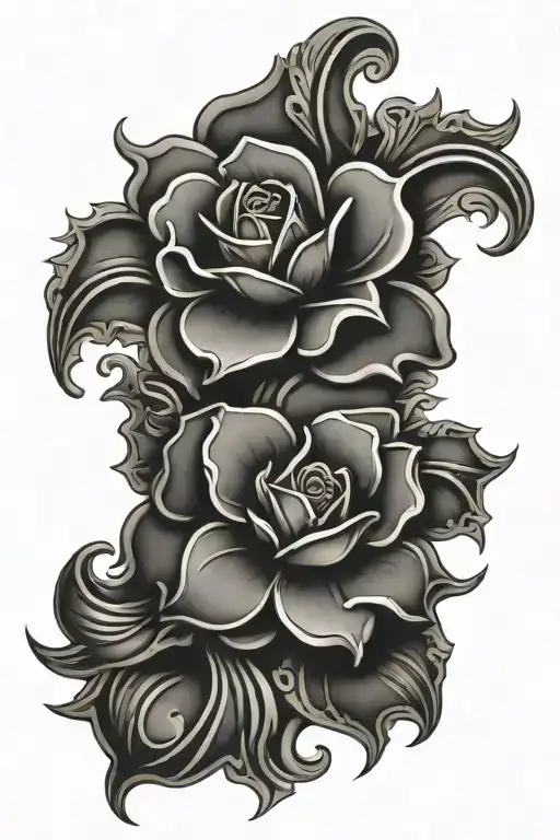 Western Leather Tooling Flower Design