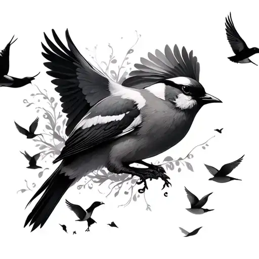 A Fairytale Book Look With Birds And Pages Flying Out Of It And I Want A Lot Of Birds