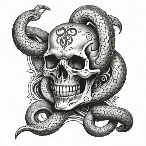 Skull And Snake