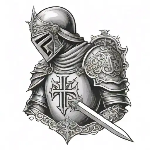 Knight Templar With The Word Yahweh