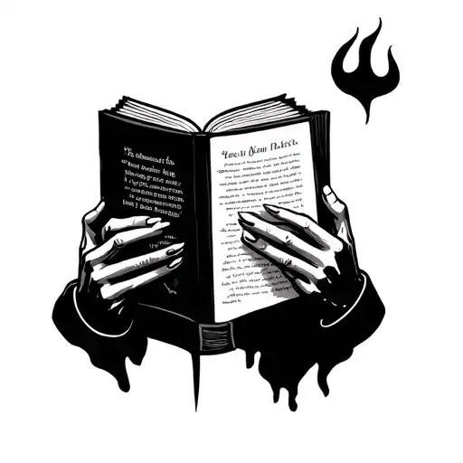 Ghost Reading A Book Open