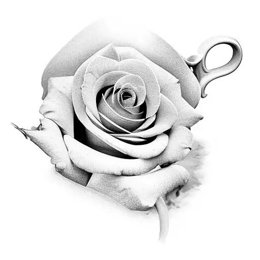 A Delicate Rose Sprouting From A Coffee Mug