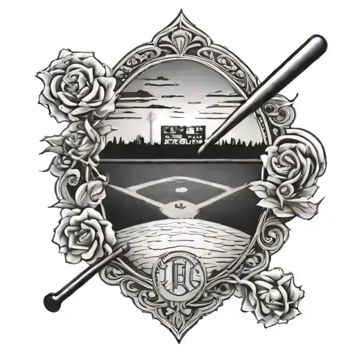 Baseball Field Durning Sunset