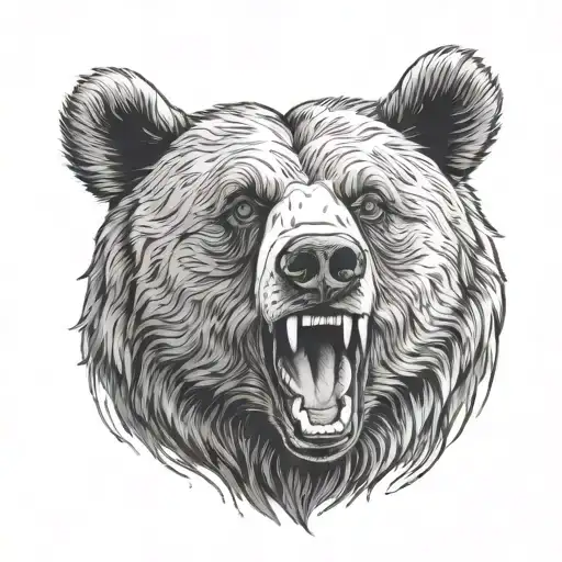 Bear Standing Mouth Open