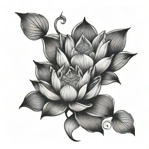 Lotus With Number 8 And 10