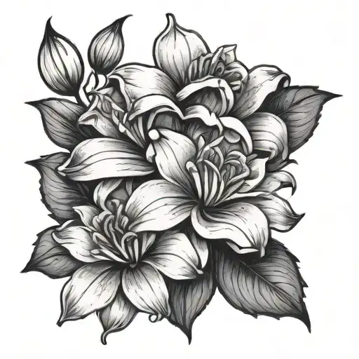 Rose And Lilly Flower