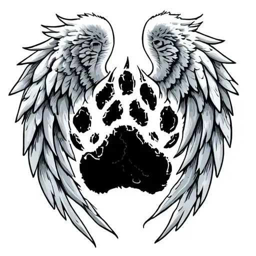 Angel Bear Paw Print
