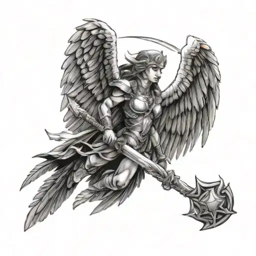 Valkyrie With Wings And A Beak