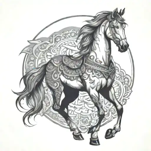 Mandala Horse Moon