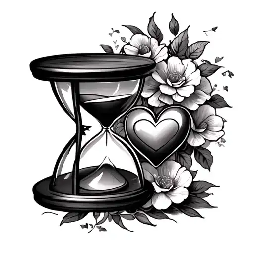 Hourglass Symbolizing Love