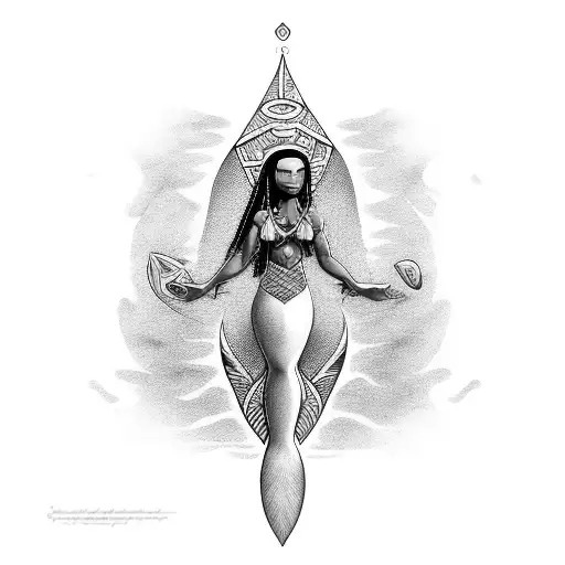 African American Polynesian Mermaid