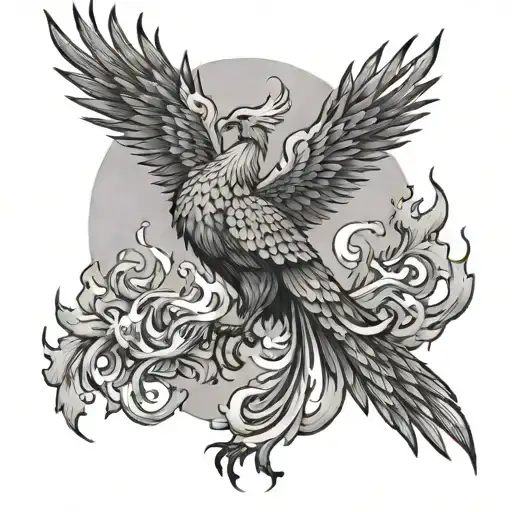Japanese Phoenix Rising Phoenix Bird