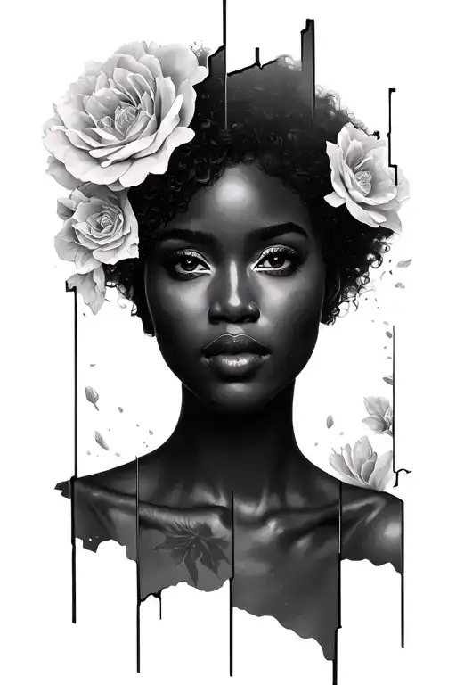 Mirror Reflecting The Idea Of Breaking With Black Women Face