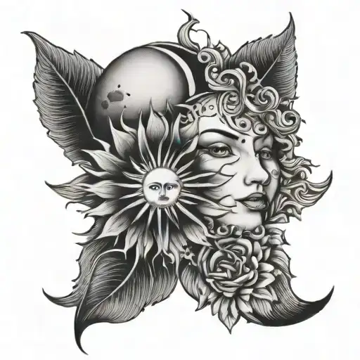 Sister Tattoos Sun And Moon